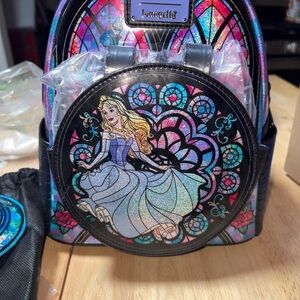 Loungefly Stained Glass Princess Mini Backpack